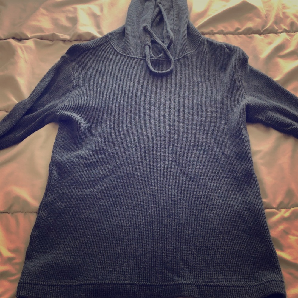 Waffle material athletic fit hoodie
